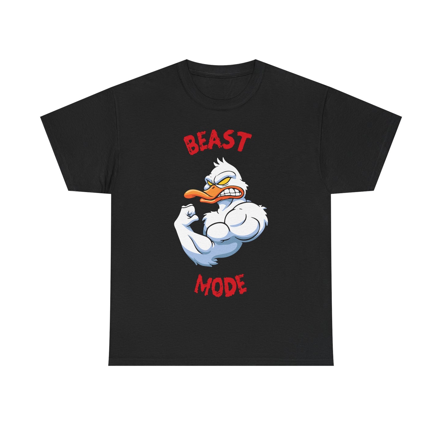 Beast Mode Unisex Heavy Cotton Tee - Funny Workout Shirt Black