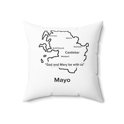 Mayo Spun Polyester Square Pillow White Edition 4 Sizes