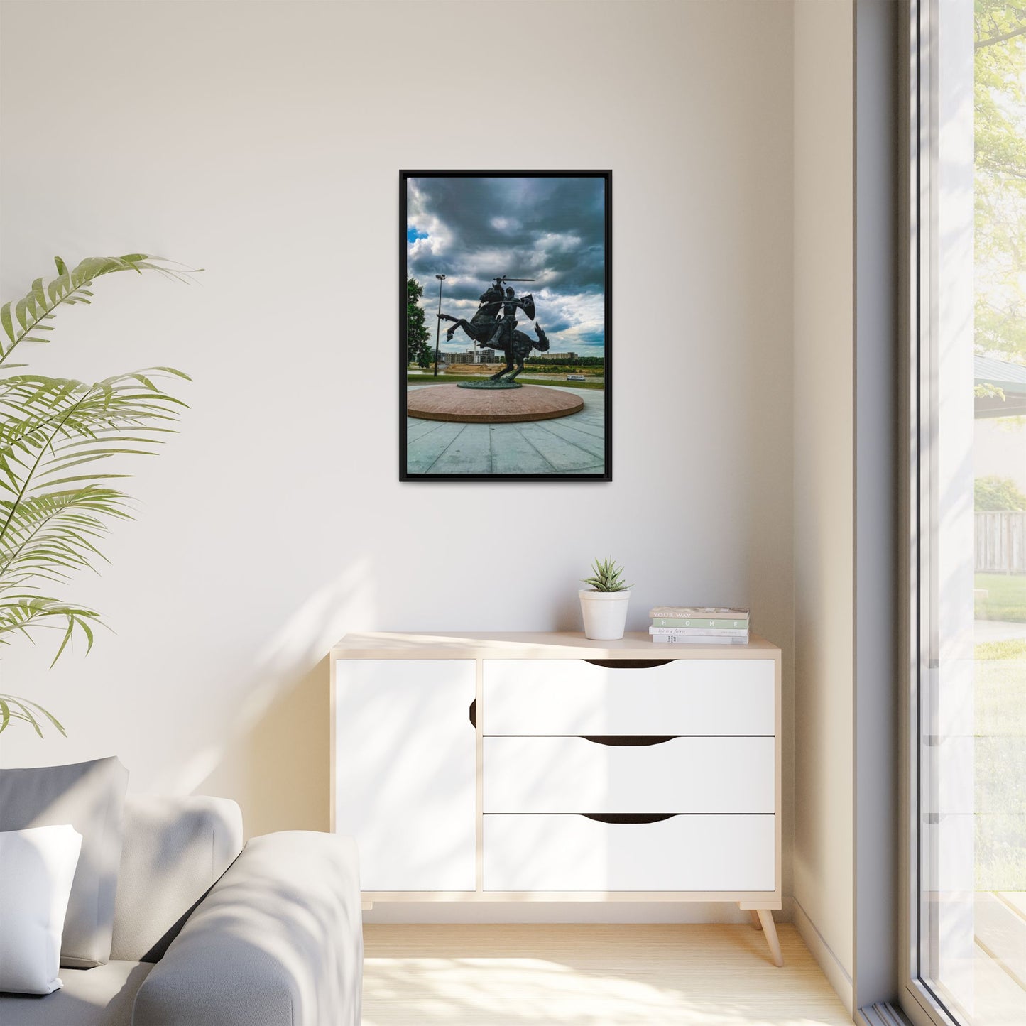 Kaunas Matte Canvas, Framed (Multi-color)