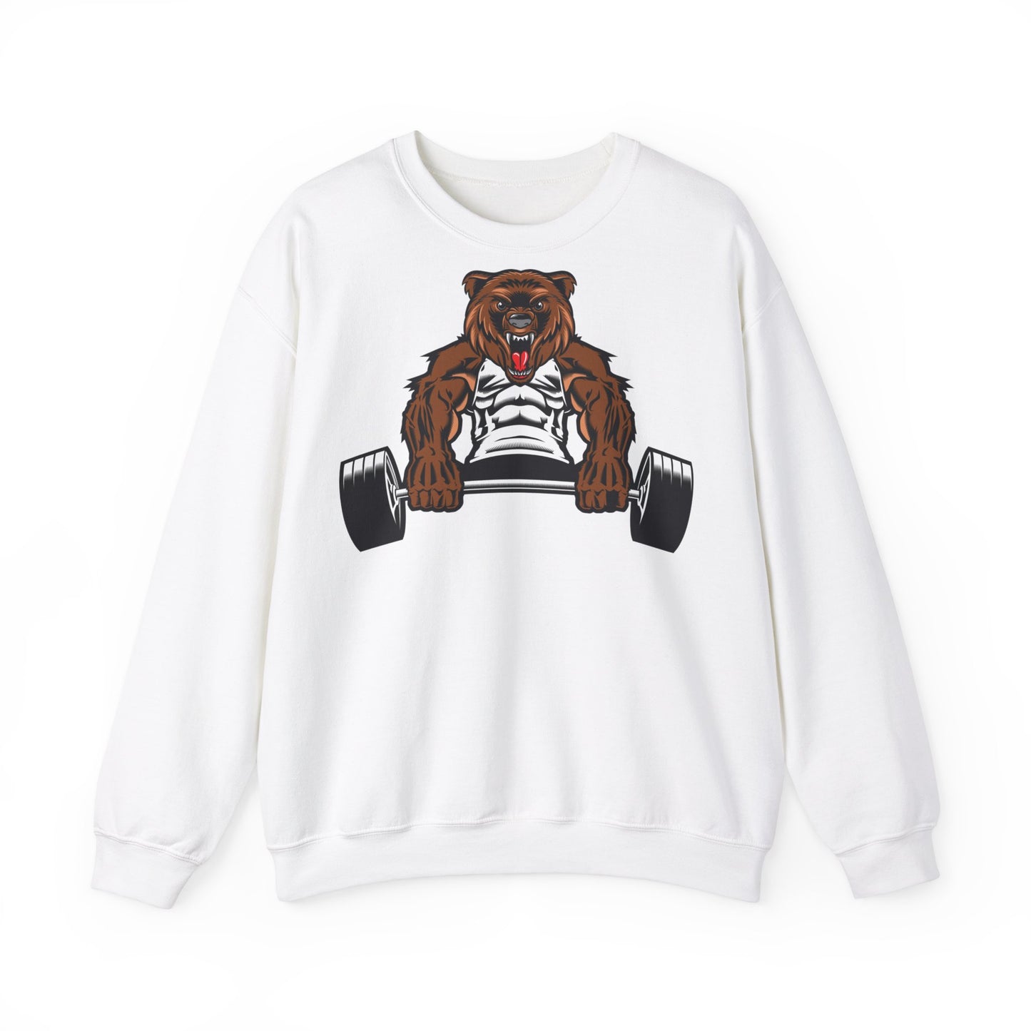 Funny Bear Gym Sweatshirt - Unisex Heavy Blend™ Crewneck for Fitness Enthusiasts