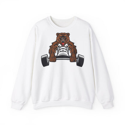 Funny Bear Gym Sweatshirt - Unisex Heavy Blend™ Crewneck for Fitness Enthusiasts