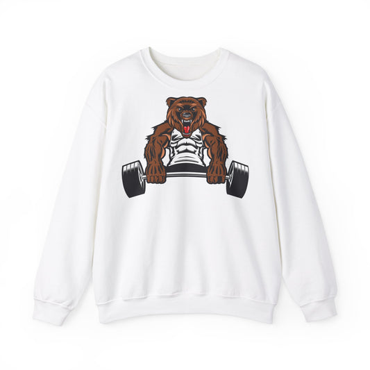 Funny Bear Gym Sweatshirt - Unisex Heavy Blend™ Crewneck for Fitness Enthusiasts