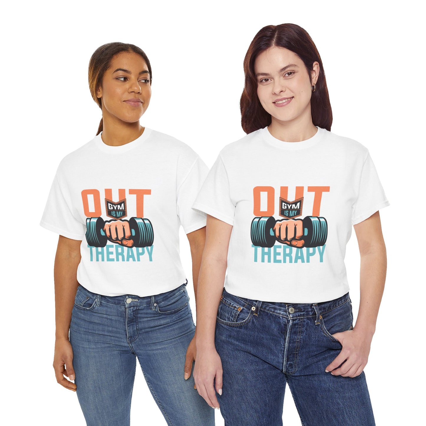 Working Out is My Therapy Unisex Heavy Cotton Tee - Fitness Motivational Shirt