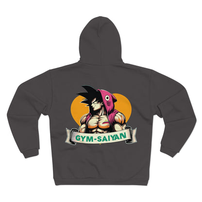 Gym Saiyan Goku Shark Muscle Unisex Hooded Zip Sweatshirt