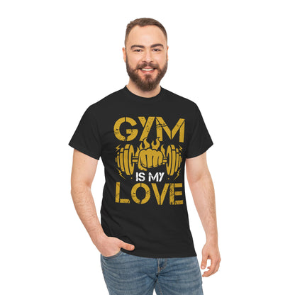 Gym Love Unisex Heavy Cotton Tee - Fitness Apparel for Workout Enthusiasts