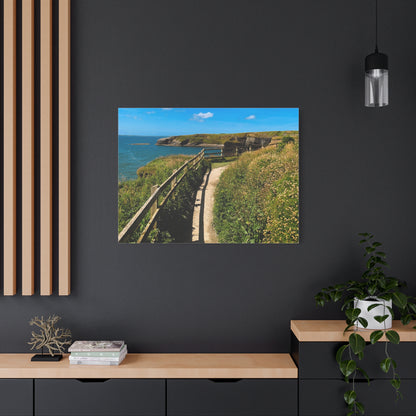 Sunny Walk In Ballybunion Matte Canvas, Stretched, 1.25"