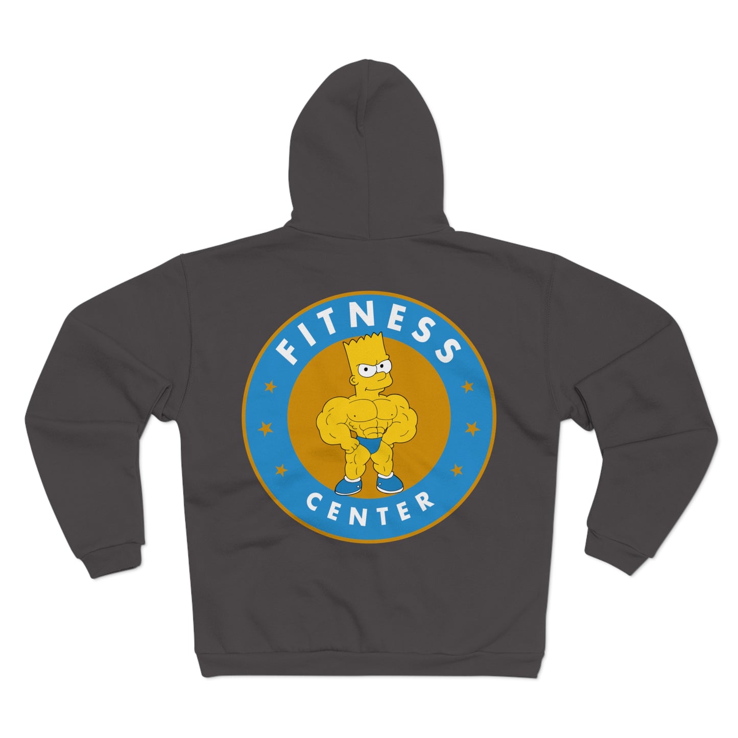 Fitness Center Bart Simpson Unisex Hooded Zip Sweatshirt