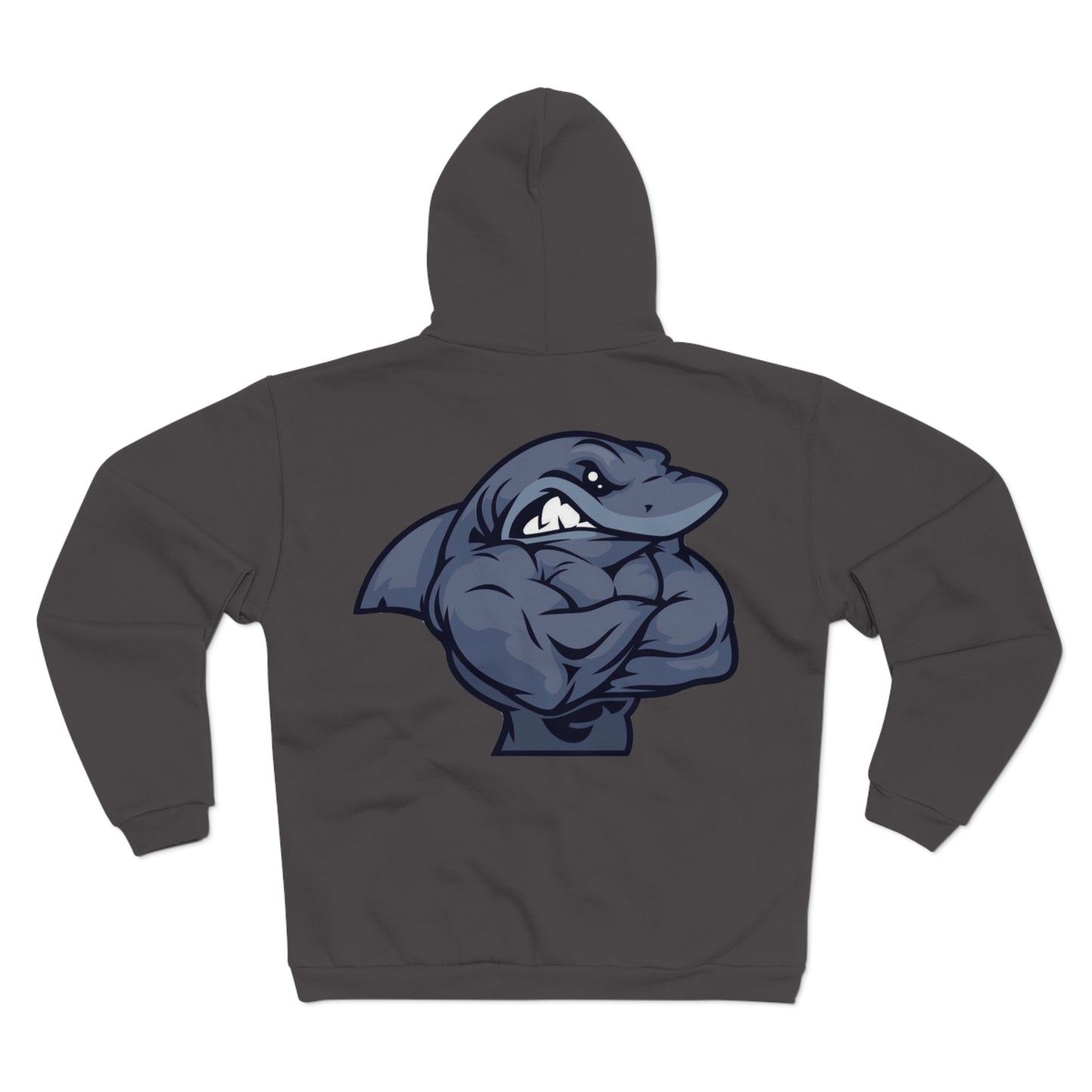 Muscle Shark Unisex Hooded Zip Sweatshirt - Perfect for Shark Lovers