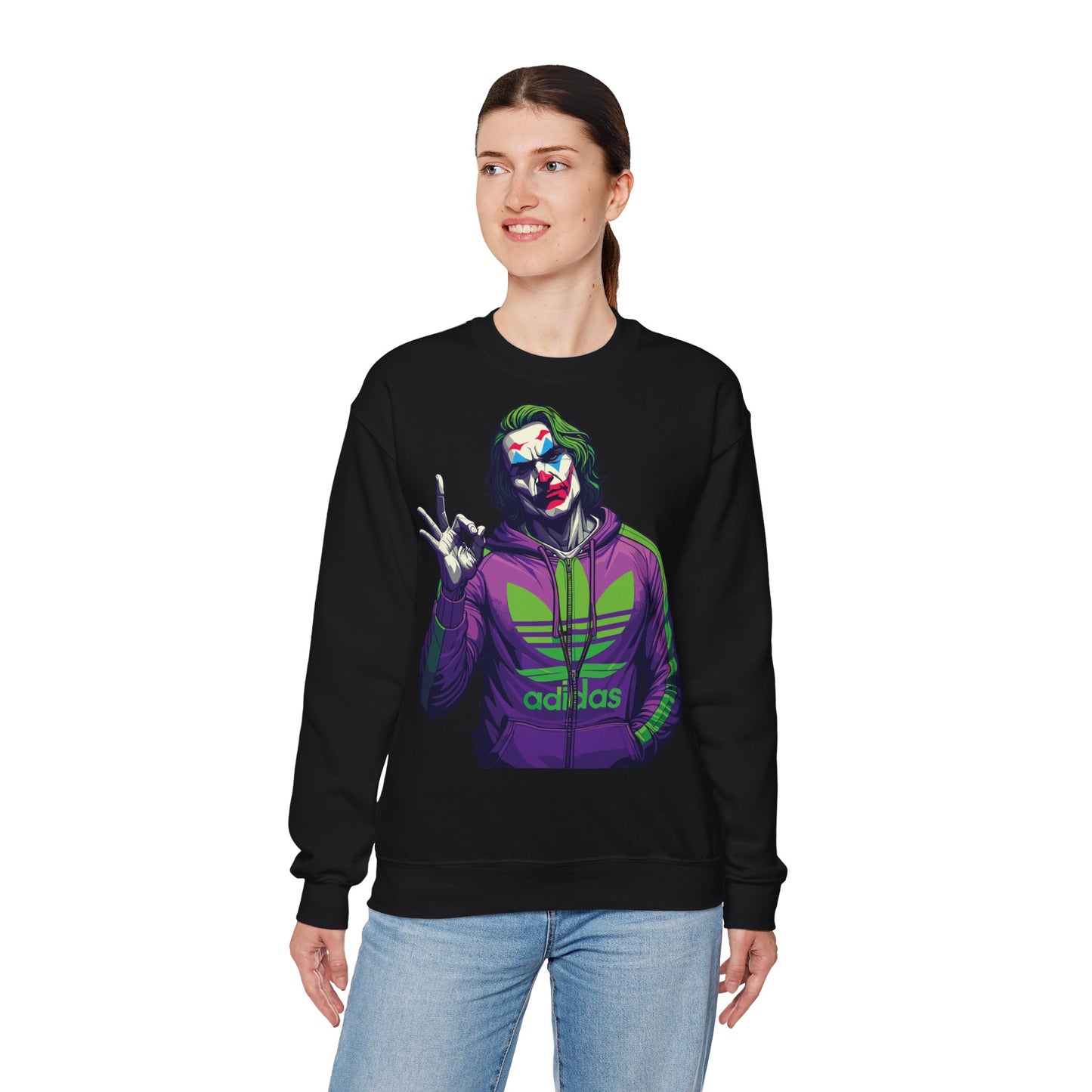 Retro Graphic Crewneck Sweatshirt - Artsy Design