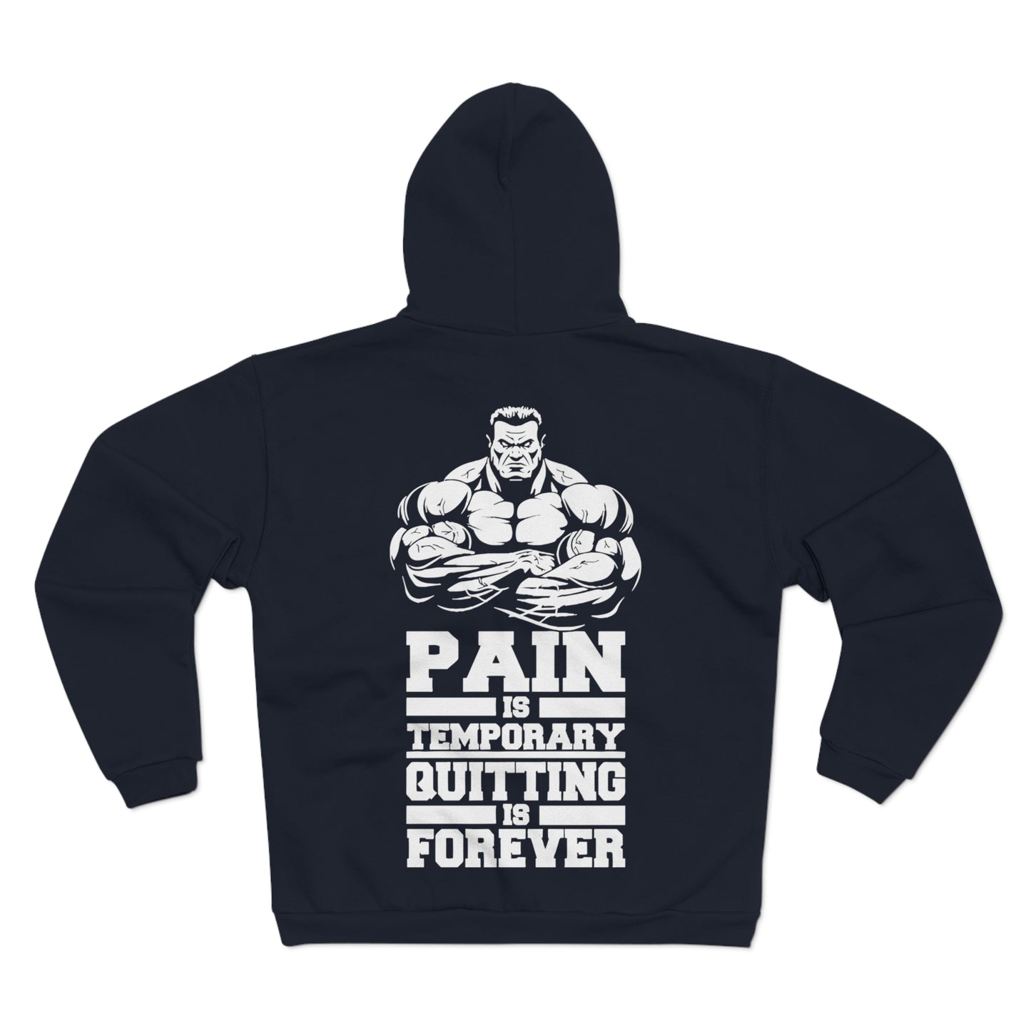 Motivational Fitness Hoodie - 'Pain is Temporary, Quitting is Forever'