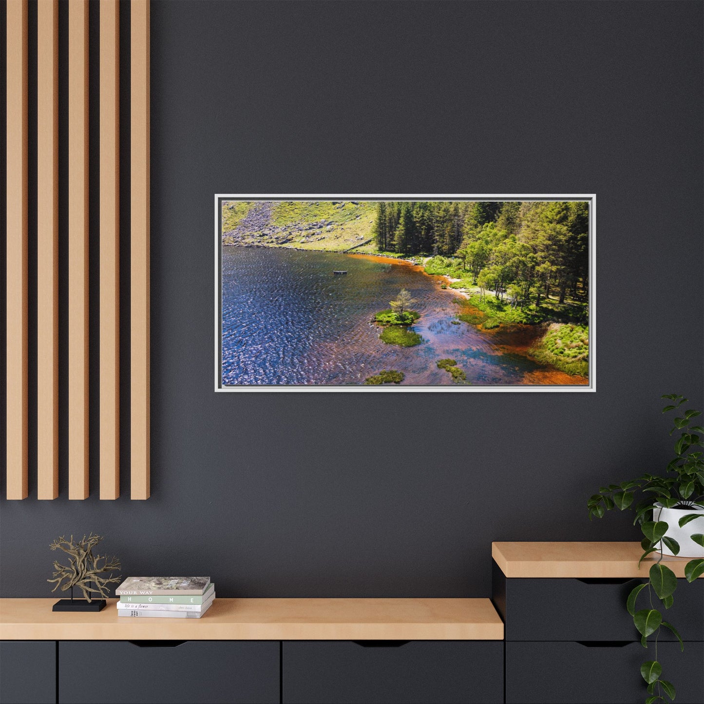 Gleanteenassig Forest Matte Canvas, Framed (Multi-color)