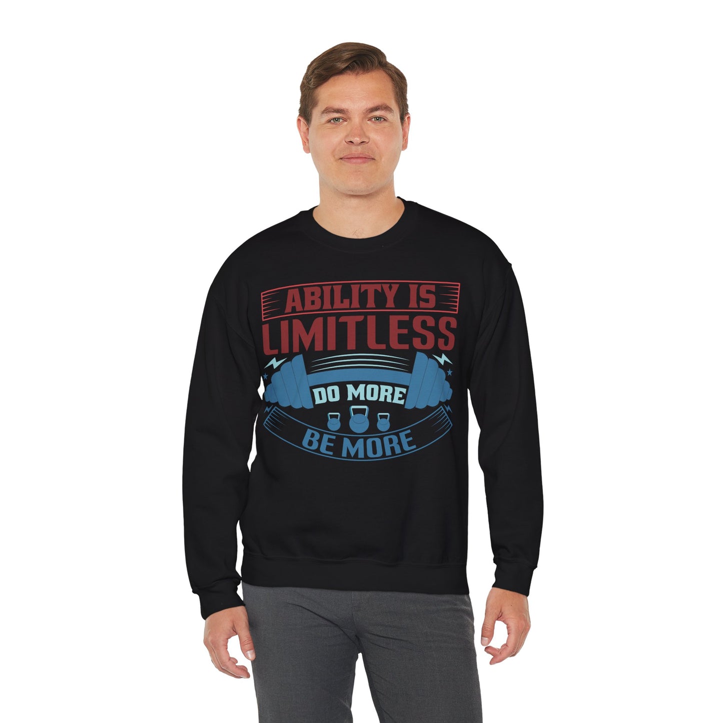 Limitless Ability Unisex Heavy Blend™ Crewneck Sweatshirt Motivational Fitness