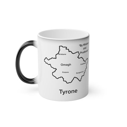 Tyrone Magic Mug: Color - Changing Coffee Cup with Artistic Map Design