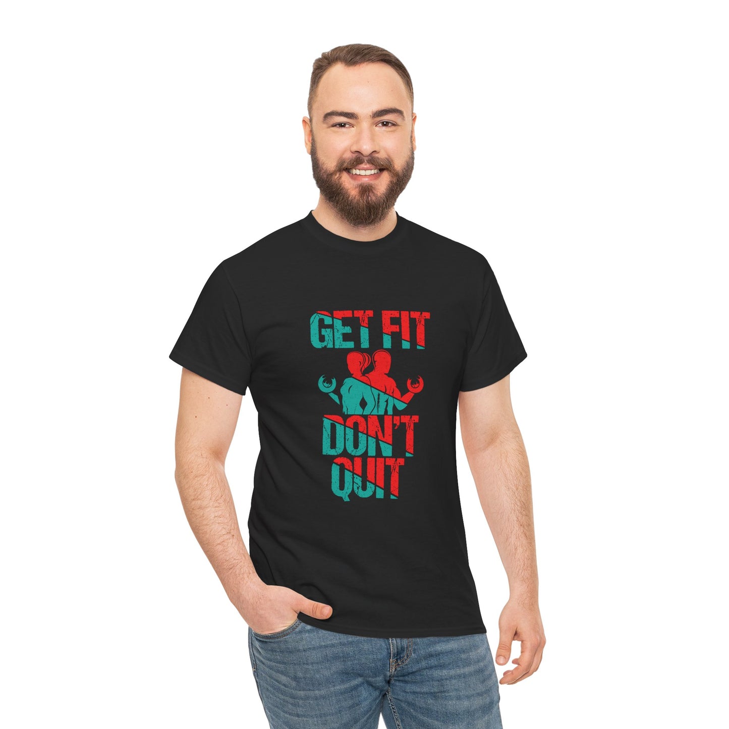 Motivational Fitness Tee - Get Fit Don't Quit