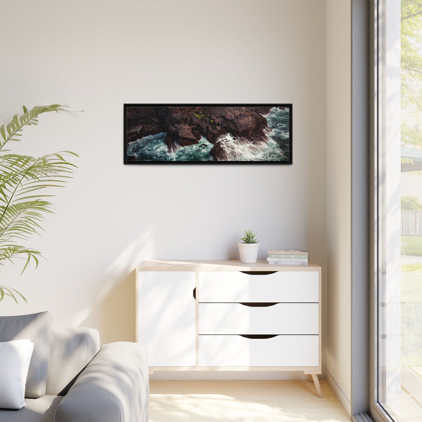 Kerry Head Matte Canvas, Framed (Multi-color)