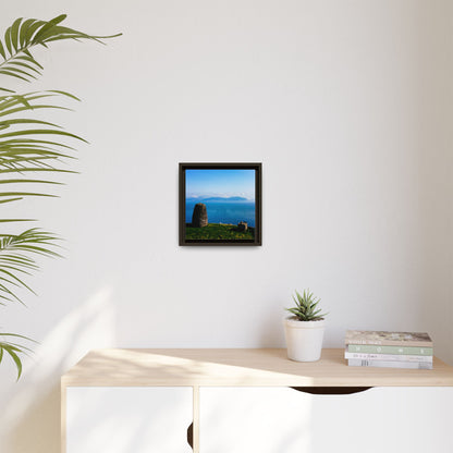 Ask Tower Matte Canvas, Framed (Multi-color)