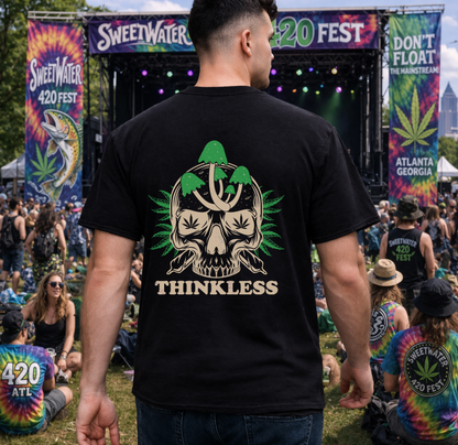 Mushroom Skull 'THINKLESS' T-Shirt