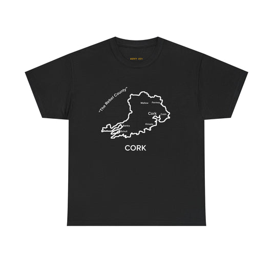 Cork Unisex Heavy Cotton T-Shirt Black Edition