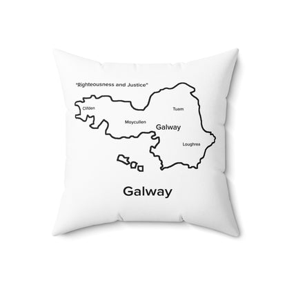 Galway Spun Polyester Square Pillow White Edition 4 Sizes