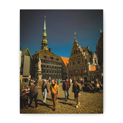 Riga Oldtown Matte Canvas, Stretched, 1.25"
