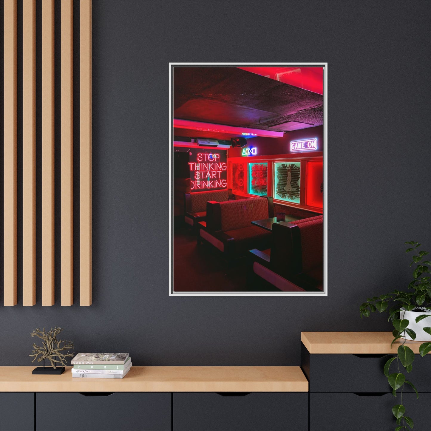 The Mermaids Night Club Matte Canvas, Framed (Multi-color)