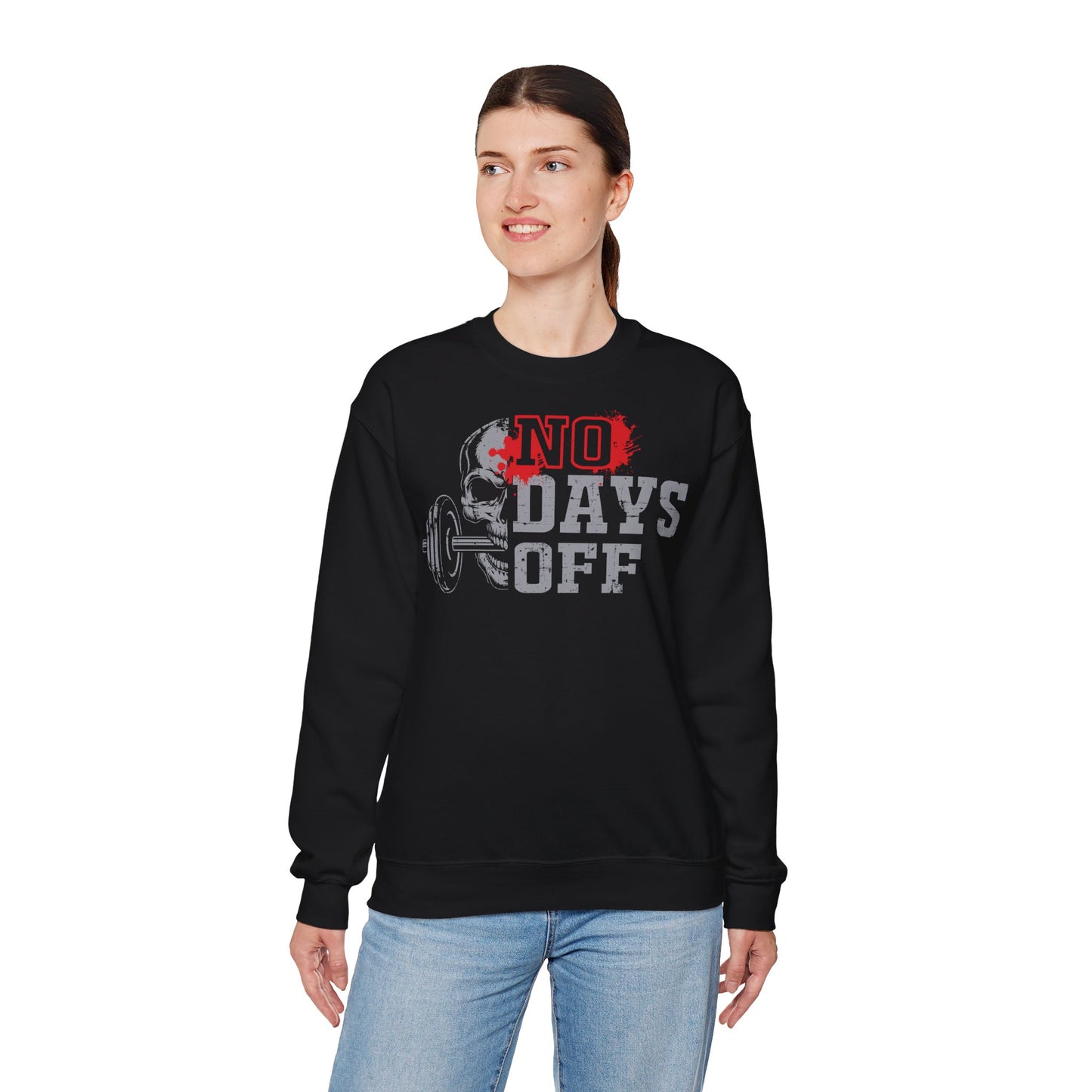 No Days Off Gym Crewneck Sweatshirt | Unisex Heavy Blend® | Fitness Motivation