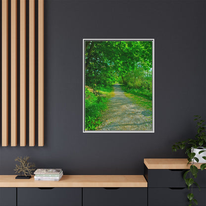 Listowel River Walk Matte Canvas, Framed (Multi-color)