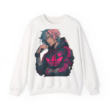 Street Style Unisex Crewneck Sweatshirt with Graphic Design
