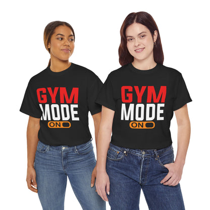 Gym Mode Unisex Heavy Cotton Tee - Workout Motivation T-Shirt