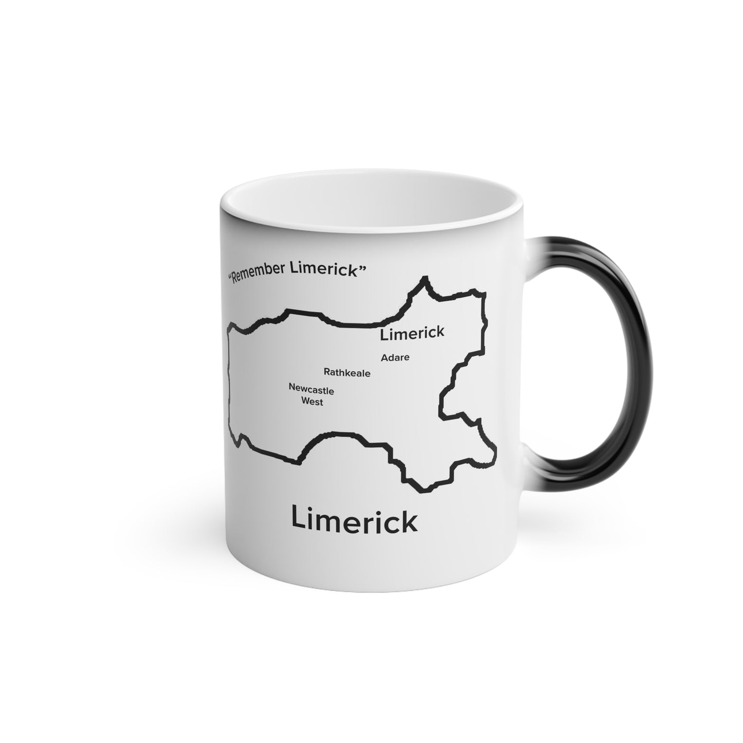 Limerick Magic Mug: Color - Changing Coffee Cup with Artistic Map Design