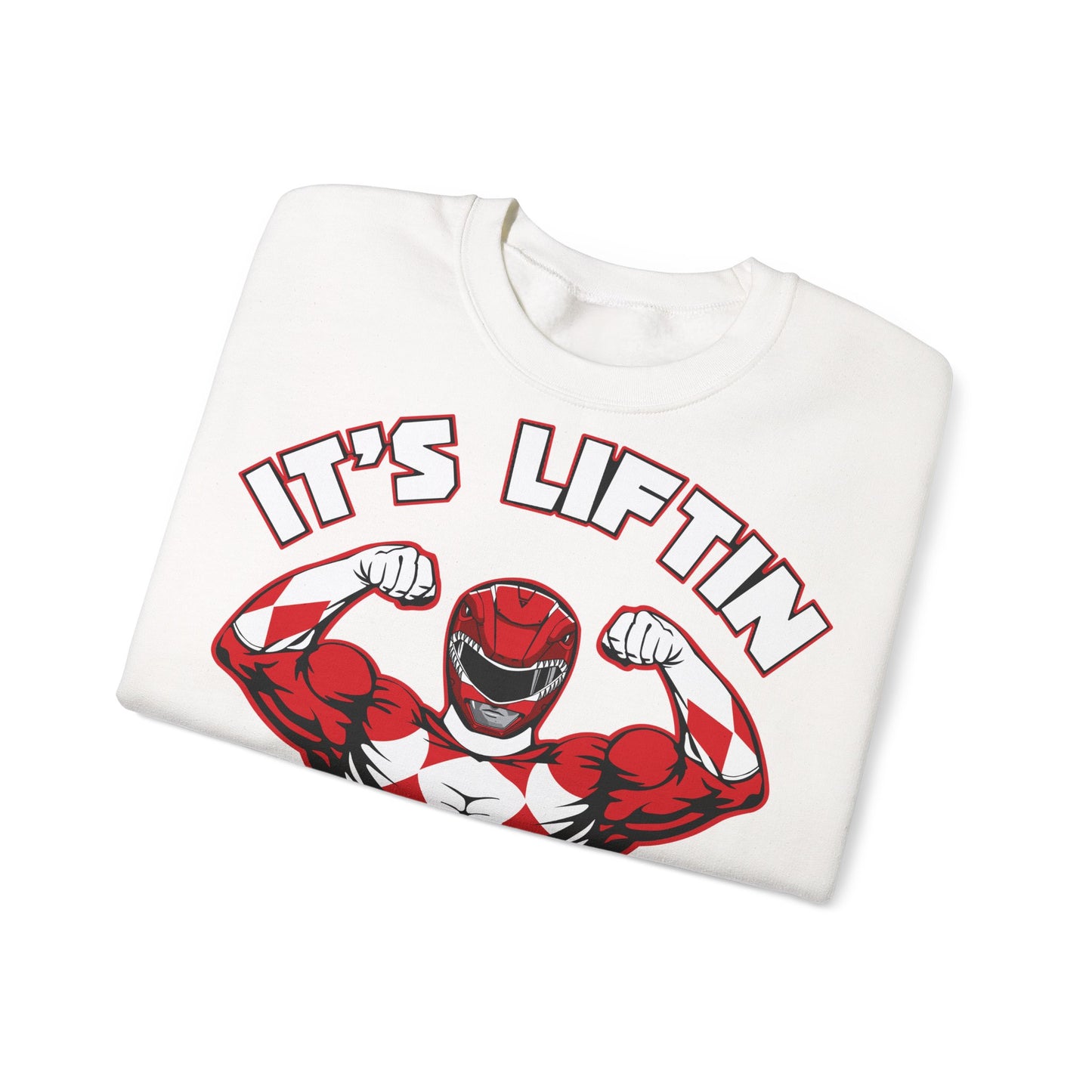 Power Lifters Crewneck Sweatshirt - It's Liftin Time! White