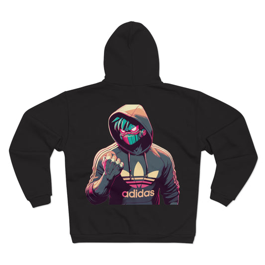 Cool Warrior Graphic Unisex Hooded Zip Sweatshirt