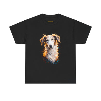 Dog Portrait T‑Shirt — Colorful Realistic Collie Art Tee