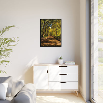 Listowel Town Park Autumn Matte Canvas, Framed (Multi-color)