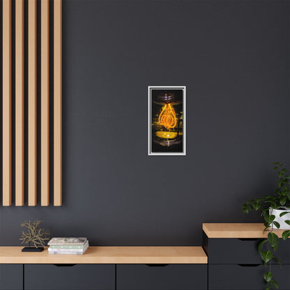 Bulb Matte Canvas, Framed (Multi-color)