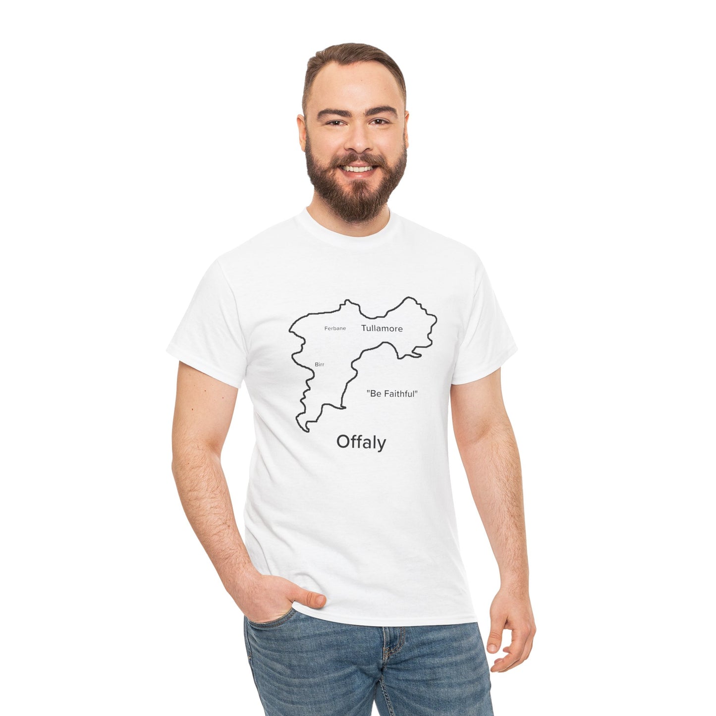 Offaly Unisex Heavy Cotton Tee White Edition