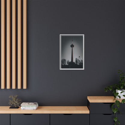 TV Tower Matte Canvas, Framed (Multi-color)