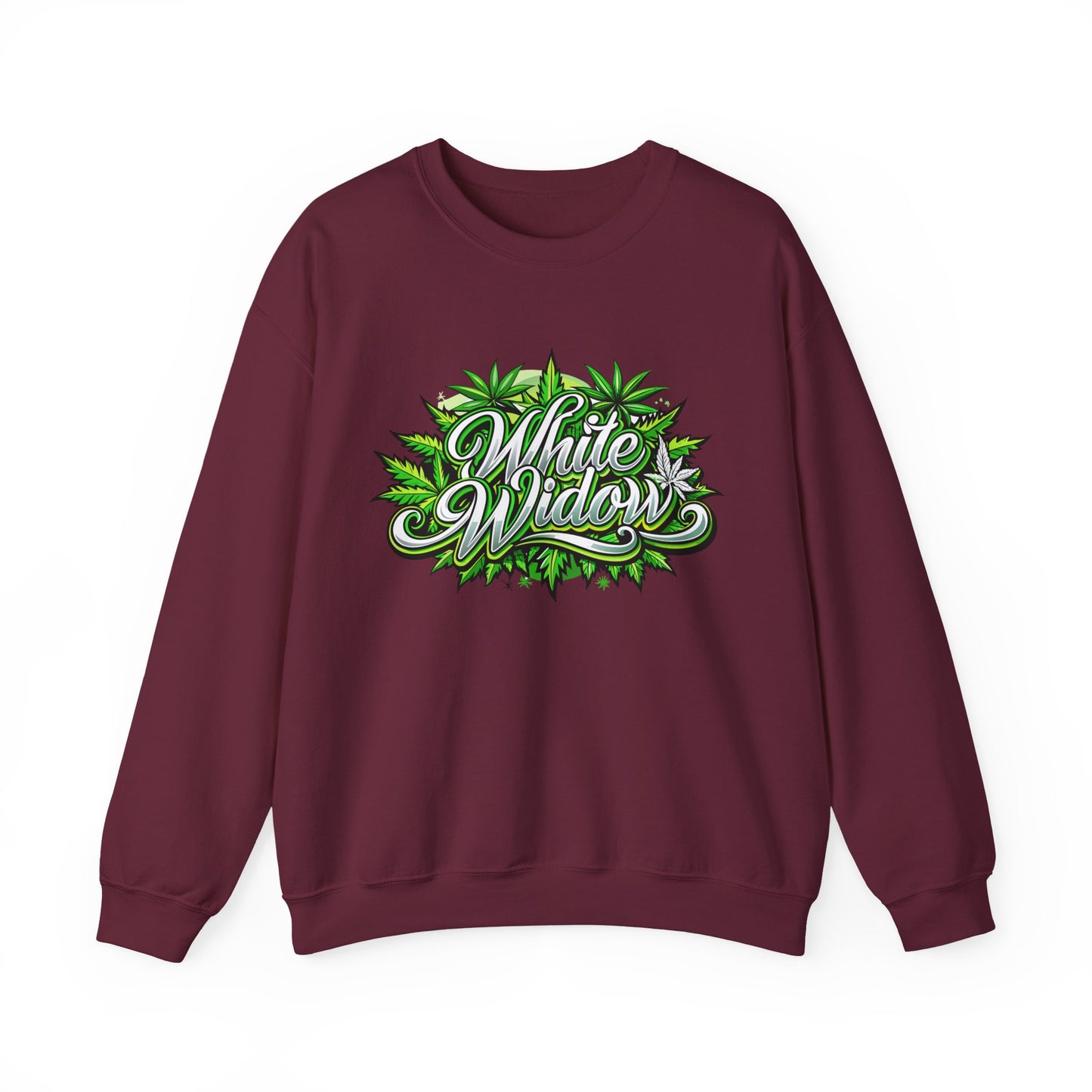 White Widow Graphic  — Cannabis Leaf Logo Sweatshirt