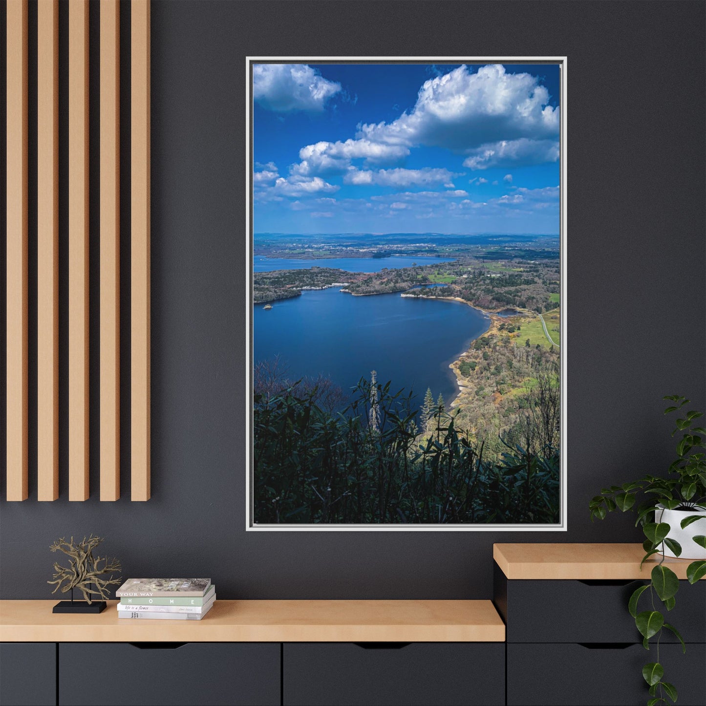 Kuckross Lake Matte Canvas, Framed (Multi-color)