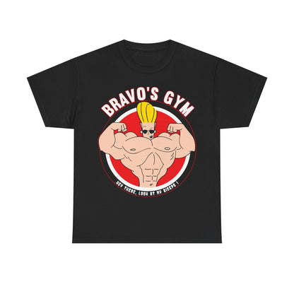 Bravo's Gym Unisex Heavy Cotton Tee - Perfect for Fitness Enthusiasts | Gym Motivation Shirt Black