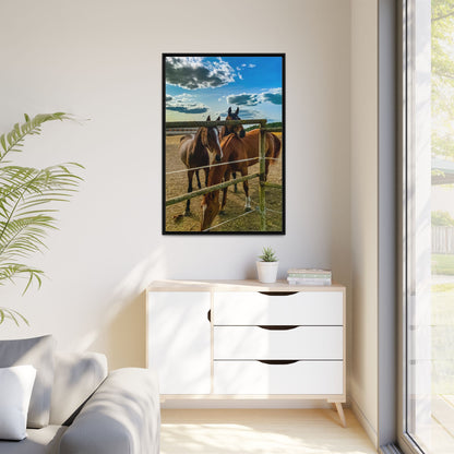 Horses Matte Canvas, Framed (Multi-color)