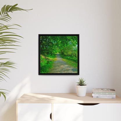 Listowel River Walk Matte Canvas, Framed (Multi-color)