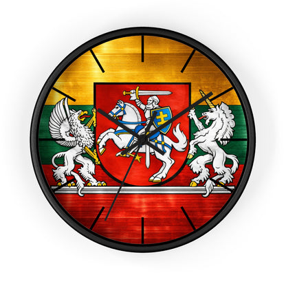 Lithuanian Coat of Arms Wall Clock — Vytis Emblem Decorative Clock