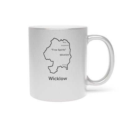 Wicklow County Metallic Colour Mug - Silver/Gold - Perfect Gift for Coffee Lovers