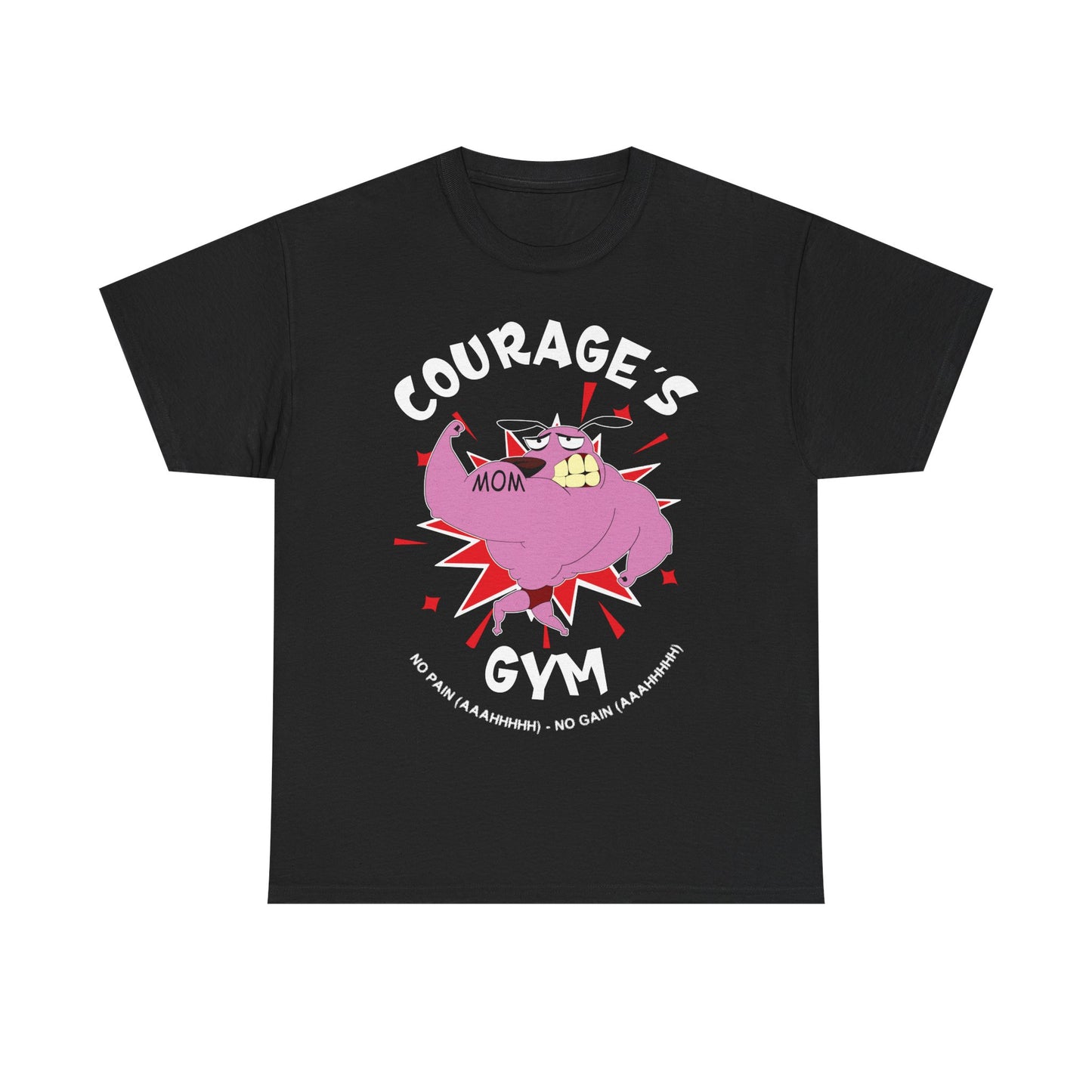 Courage's Gym Unisex Heavy Cotton Tee - Fun Mom Graphic T-Shirt Black