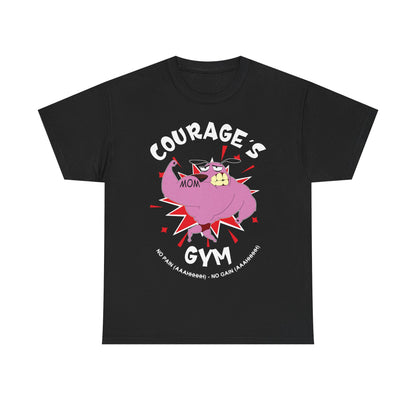 Courage's Gym Unisex Heavy Cotton Tee - Fun Mom Graphic T-Shirt Black