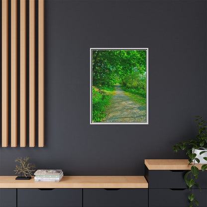 Listowel River Walk Matte Canvas, Framed (Multi-color)