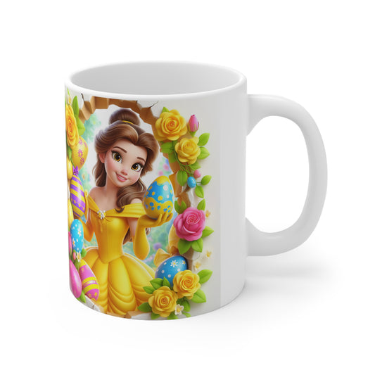 Easter Princess Ceramic Coffee Cup - 11oz & 15oz with Belle Design
