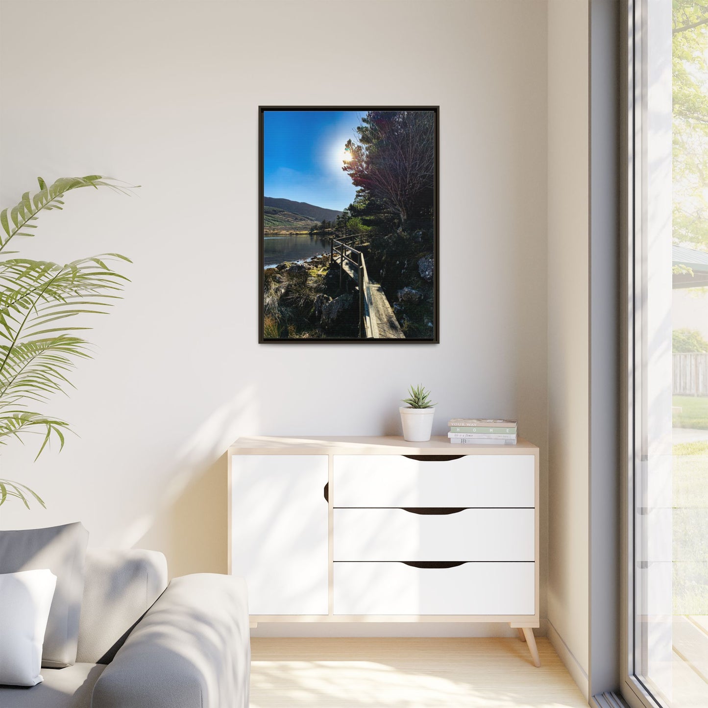 Glanteenassig Trail Matte Canvas, Framed (Multi-color)