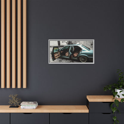 BMW 7 Matte Canvas, Framed (Multi-color)
